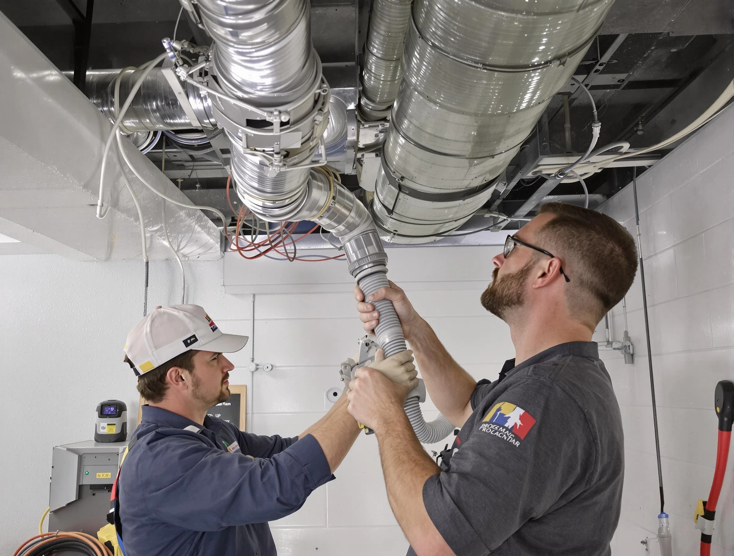 Thornton Air Duct Cleaning technician performing thorough AC duct cleaning in Thornton