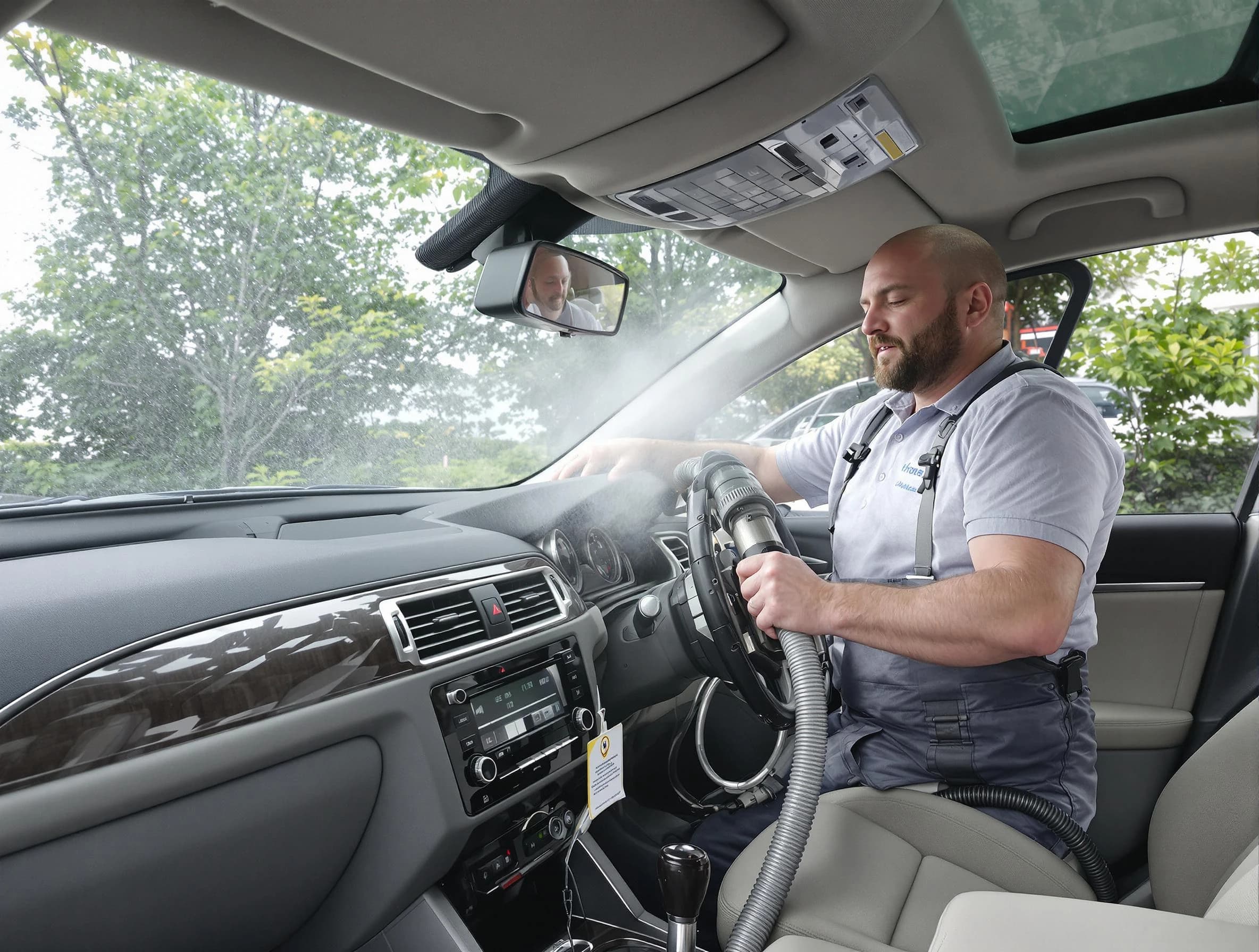 Thornton Air Duct Cleaning specialist performing professional car duct cleaning in Thornton