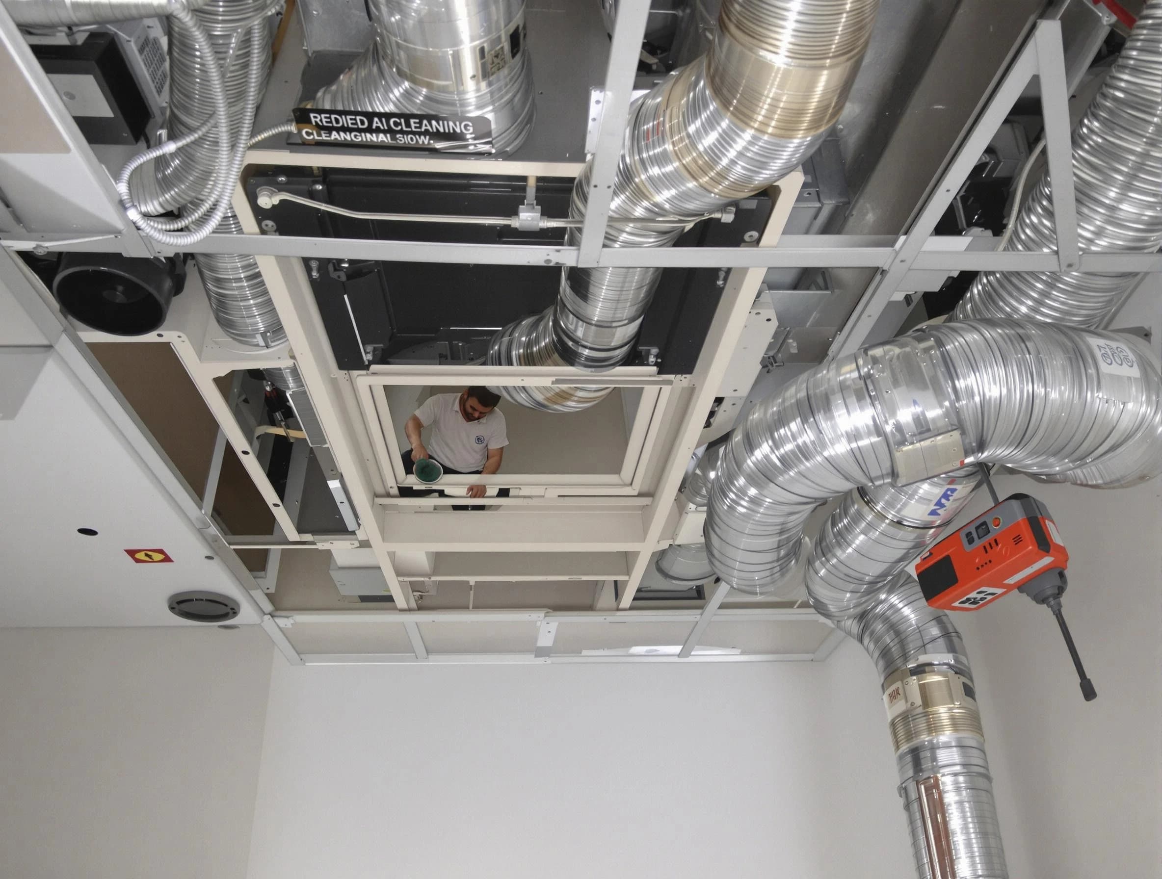 Thornton Air Duct Cleaning technician performing detailed central duct system cleaning in Thornton