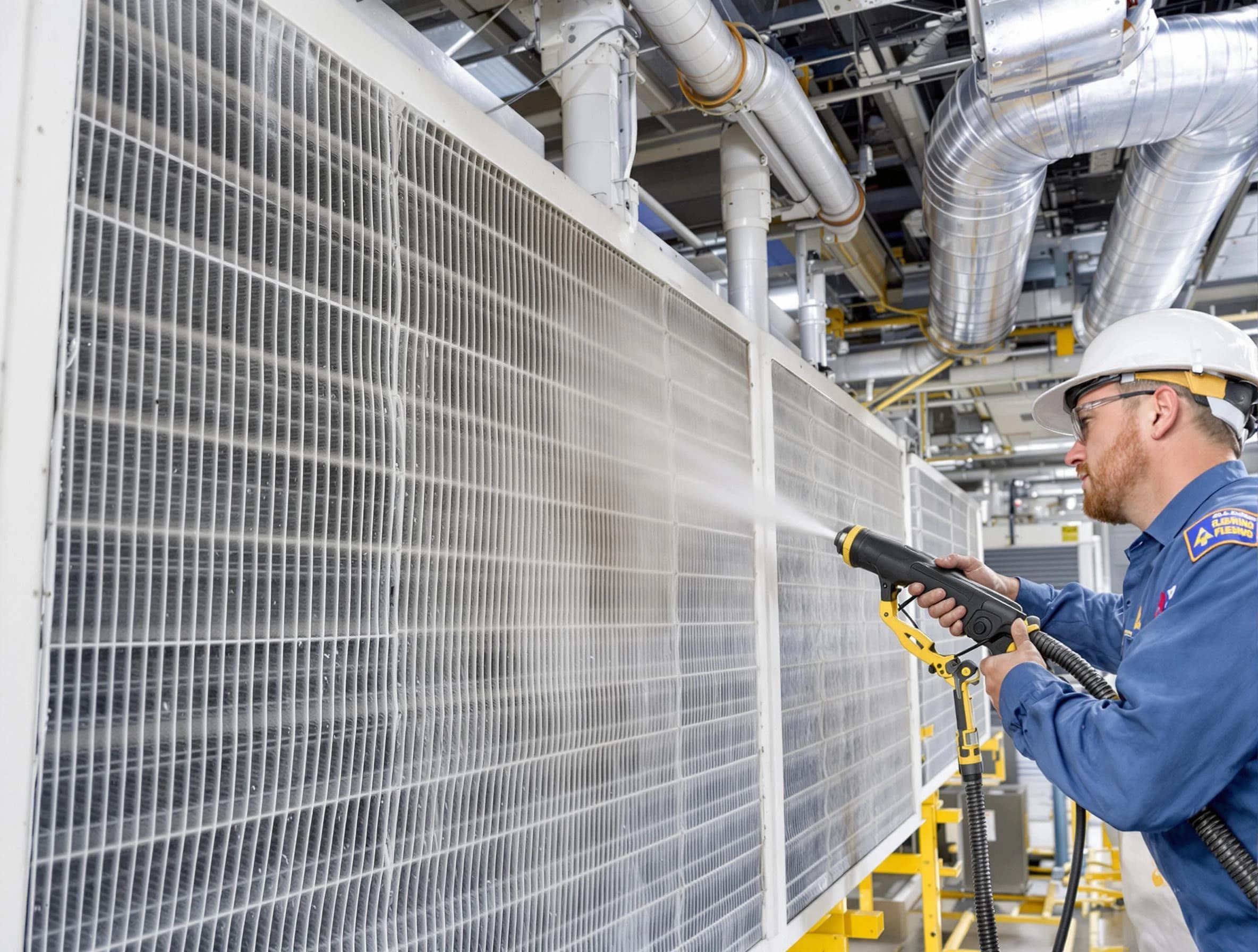 Professional commercial coil cleaning by Thornton Air Duct Cleaning in Thornton