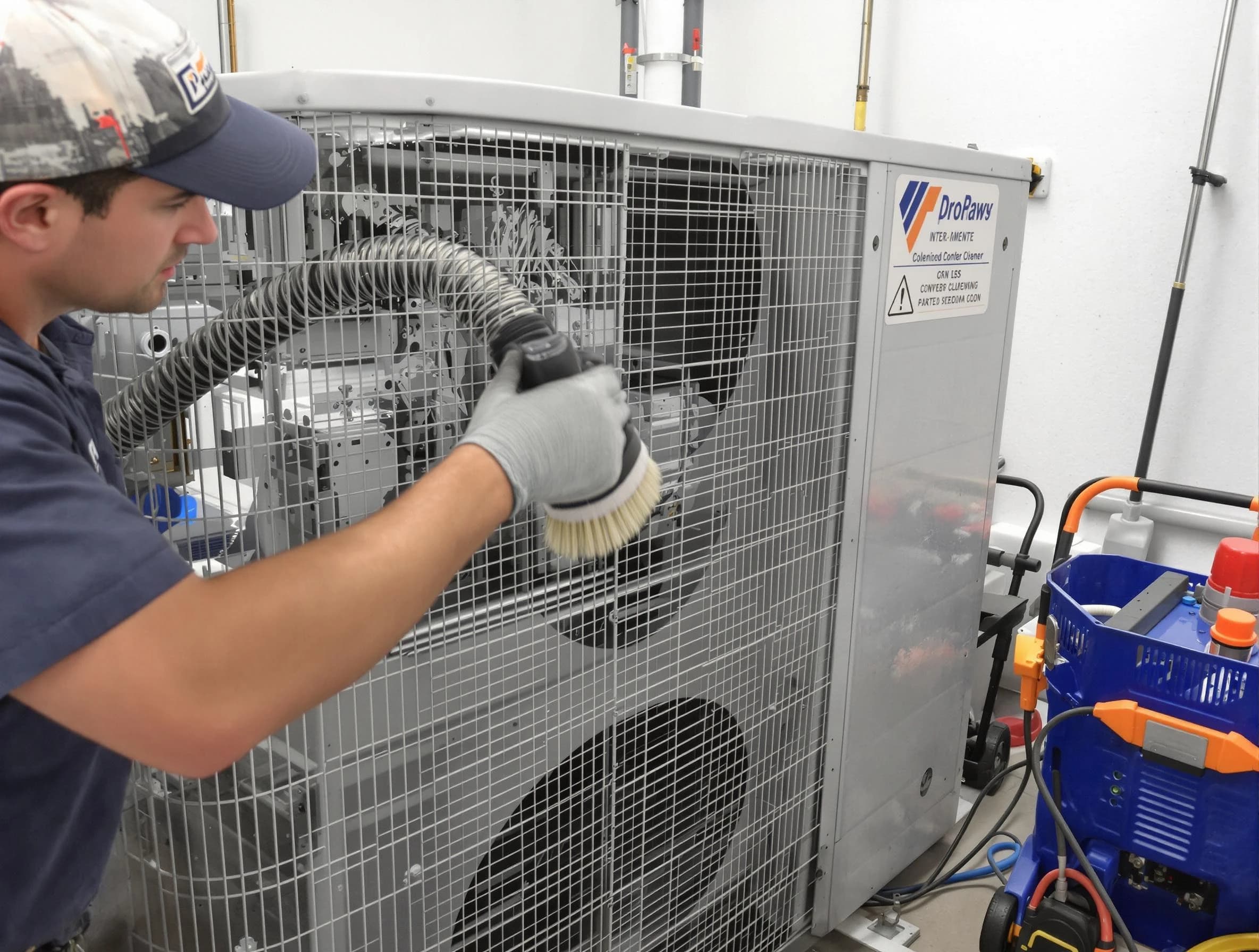 Thornton Air Duct Cleaning specialist performing precision AC coil cleaning for improved system performance in Thornton