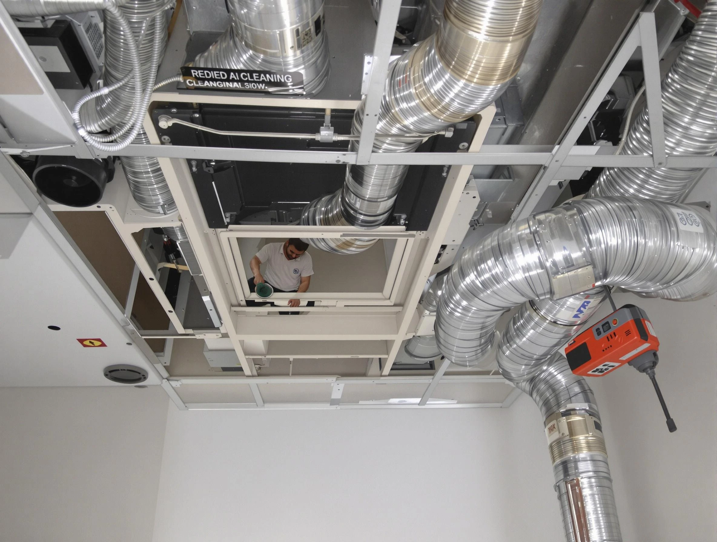Thornton Air Duct Cleaning technician performing detailed central duct system cleaning in Thornton