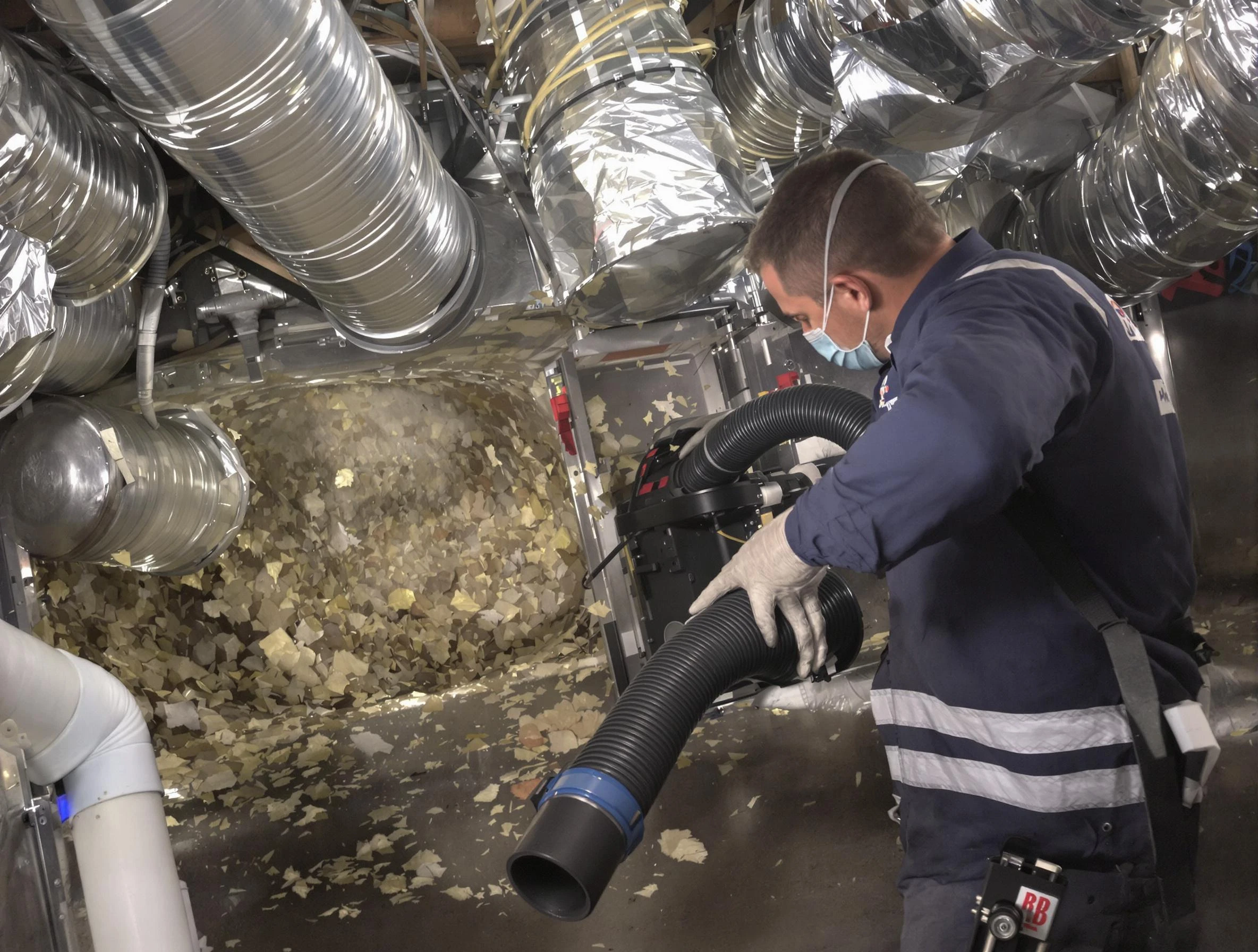 Thornton Air Duct Cleaning specialist operating negative pressure cleaning equipment for thorough duct maintenance in Thornton